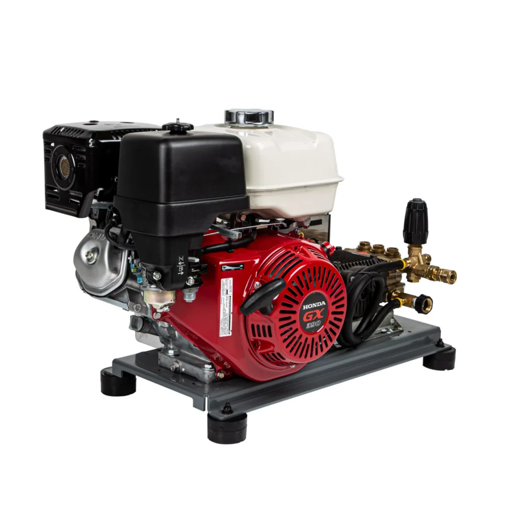 4,200 PSI 4.2 GPM Truck Mount Cold Water Gas Pressure Washer with Honda GX390 Electric Start Engine and General Belt Drive Triplex Pump - B4213HETBGS