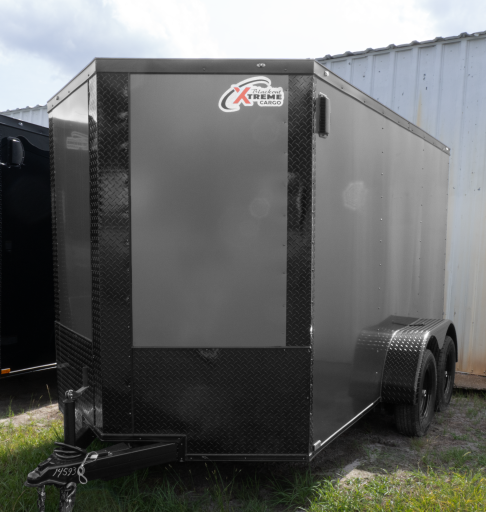7x14TA Xtreme Cargo Charcoal Blackout Enclosed Cargo Trailer for Sale