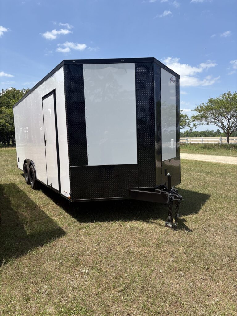 8.5x20 Xtreme Cargo White Blackout Enclosed Cargo Trailer for Sale
