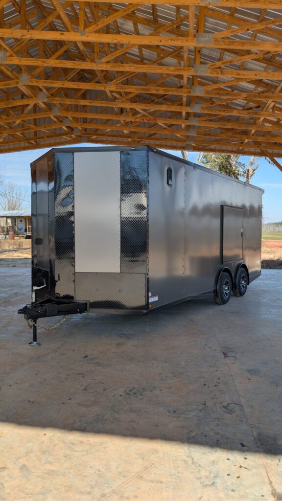 8.5x20TA Titanium Cargo Charcoal Blackout Race Trailer for Sale