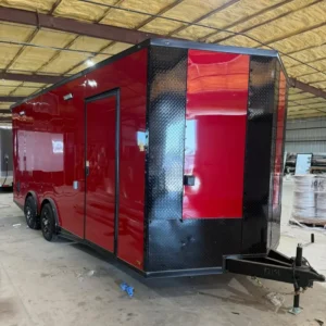 8.5x20TA2 Titanium Cargo Red Blackout Race Trailer