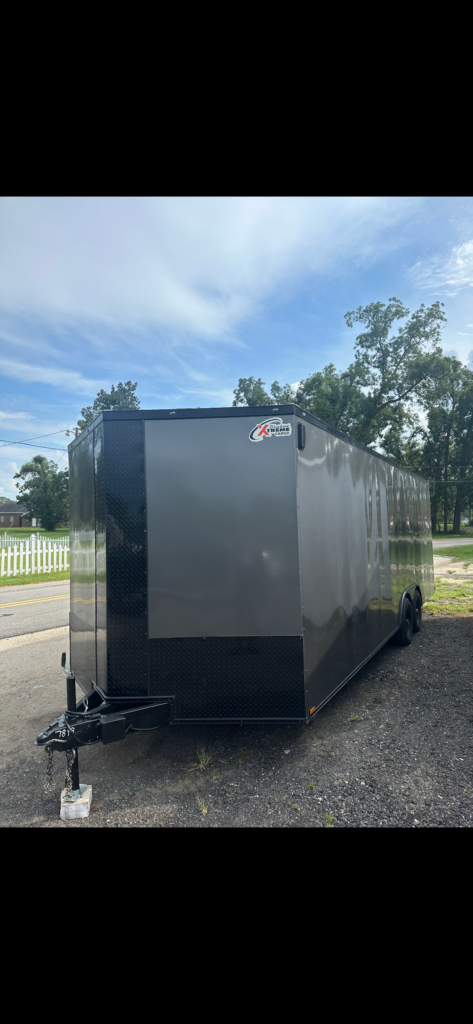 8.5x24 Xtreme Cargo Charcoal Gray Blackout Enclosed Cargo Trailer for Sale