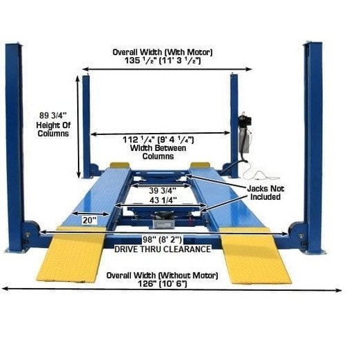 Atlas 412 12,000 lb Commercial 4-Post Lift - Image 6