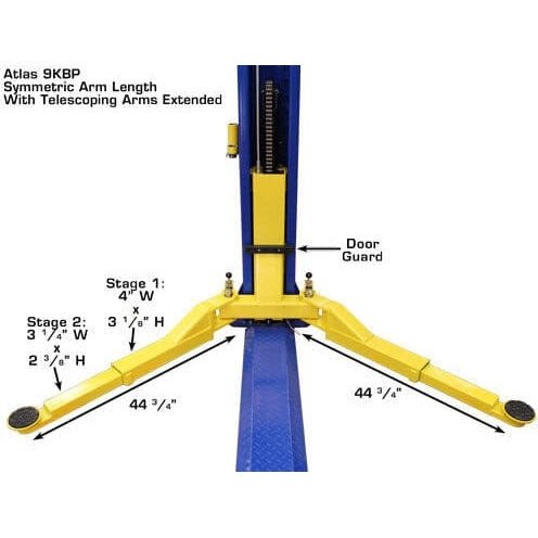 Atlas 9KBPX 9,000 lb Baseplate 2 Post Lift w/ LMA Combo - Image 13