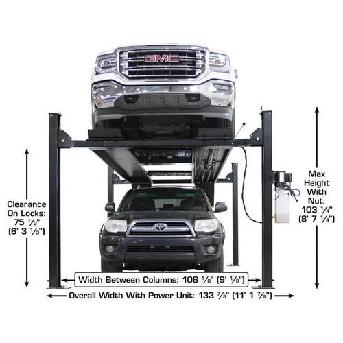 Atlas ALI Certified APEX9 4 Post Lift + RJ6 Rolling Bridge Jacks Combo - Image 5