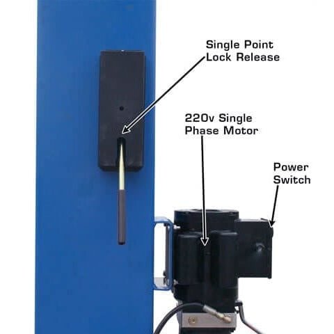 Atlas BP8000 2-Post Lift + Lawn Mower Adapter Combo - Image 10