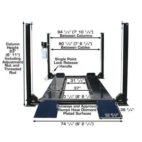 Atlas Garage PRO8000 8,000 lb 4-Post Lift - Image 9