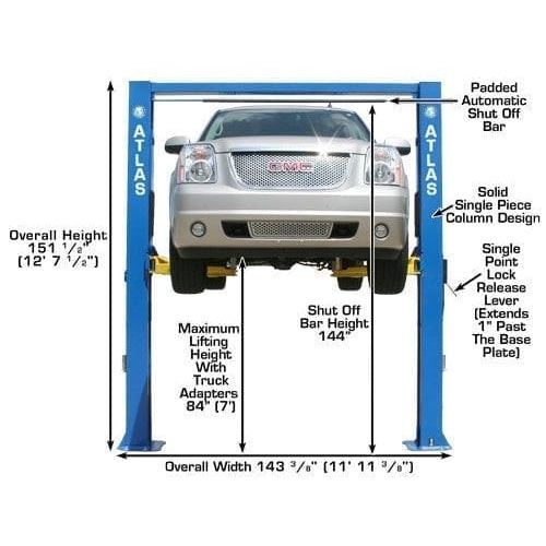 Atlas OHX10000X 10,000 lb Extra Tall 2-Post Lift - Image 4