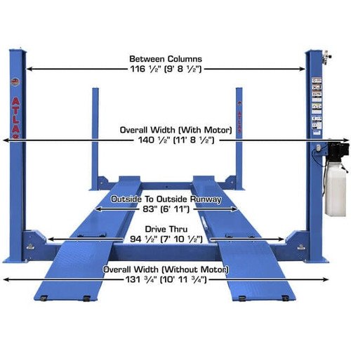Atlas Platinum PVL14 4 Post Lift + RJ7000 Rolling Jacks ALI Certified Combo - Image 5