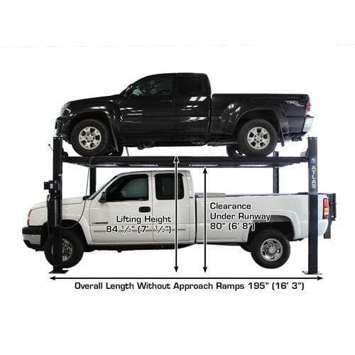 Atlas PRO8000EXT-L 4 Post Lift + RJ35 Sliding Jacks Combo - Image 2