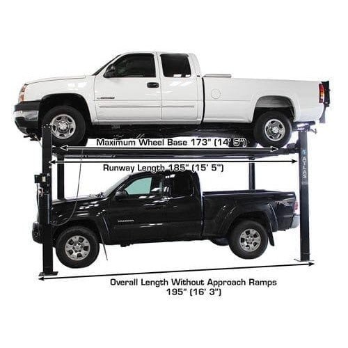 Atlas PRO8000EXT-L 4 Post Lift + RJ35 Sliding Jacks Combo - Image 3