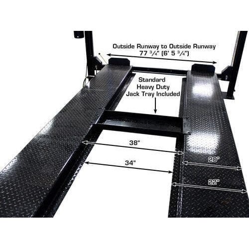 Atlas PRO8000EXT-L 4 Post Lift + RJ35 Sliding Jacks Combo - Image 8
