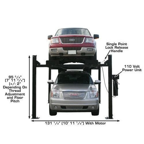 Atlas PRO9000 4 Post Lift + RJ35 Sliding Jacks Combo - Image 4