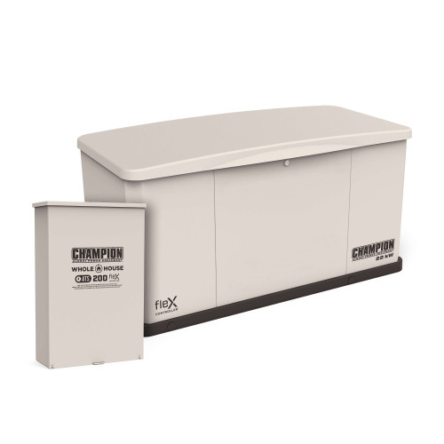 Champion 201016 22kW fleX Generator with 200A SE Transfer Switch