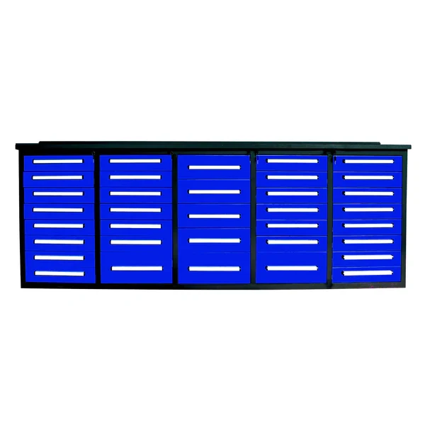 Chery Industrial 10’ Storage Cabinet with 35 Drawers Heavy‑Duty Tool Workbench
