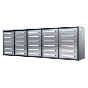 Chery Industrial Steelman 10’ Storage Cabinet with Workbench, 30 Drawers WW000188