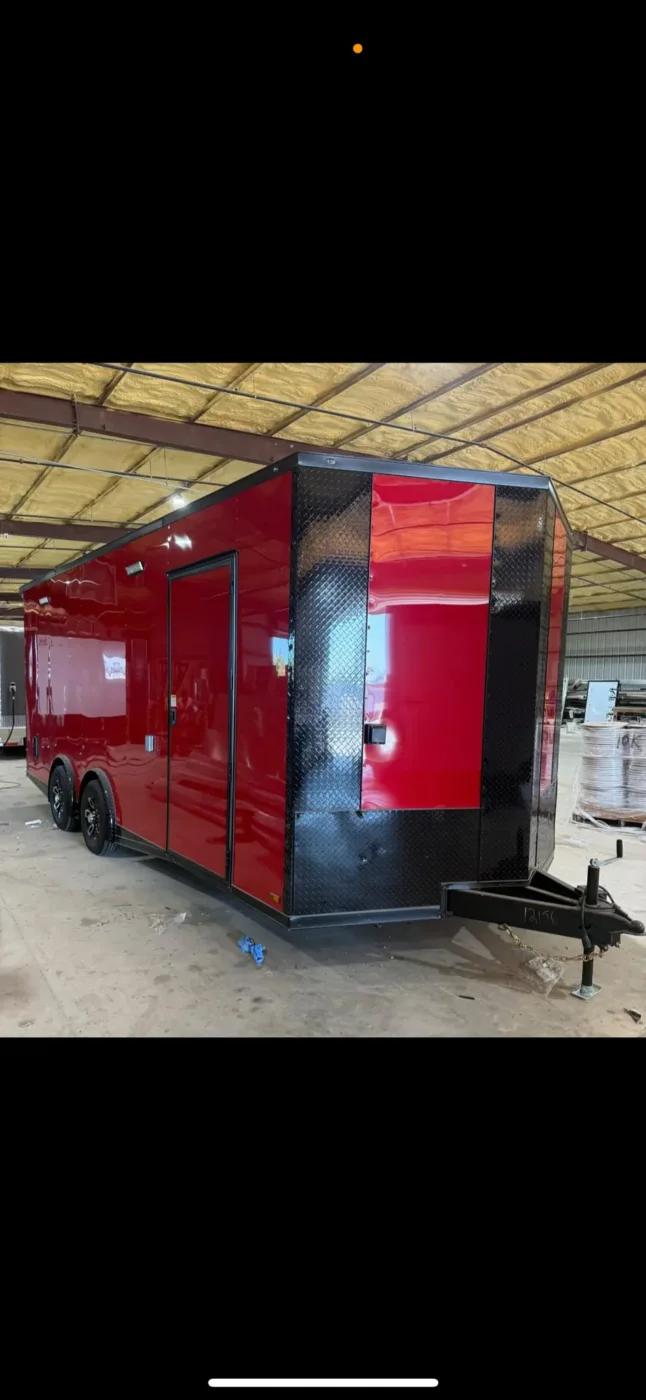 8.5x20TA2 Titanium Cargo Red Blackout Race Trailer - Gallery View 2