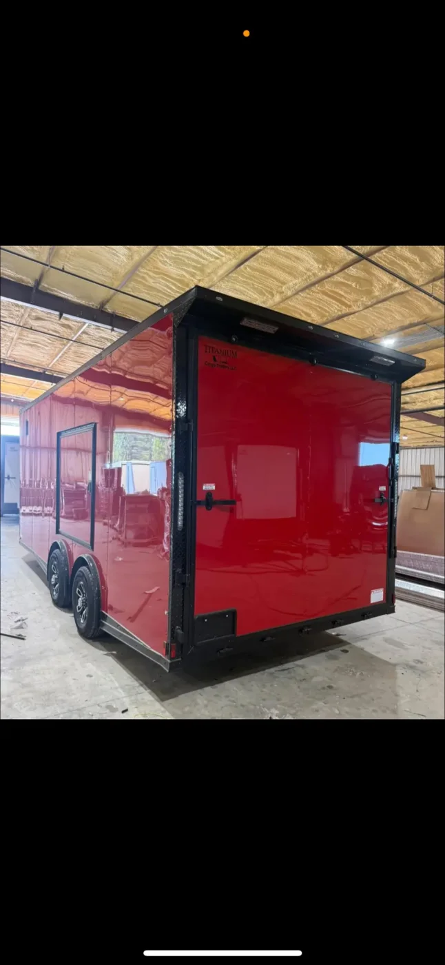 8.5x20TA2 Titanium Cargo Red Blackout Race Trailer - Gallery View 3