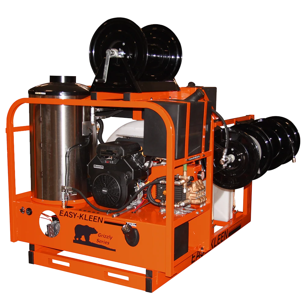 Easy Kleen 3,000 PSI 8 GPM Honda 24 HP Grizzly Industrial Oil Fired Hot Water Gas Pressure Washer EZO3008G/H