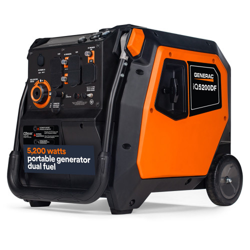 Generac 8944 iQ3800DF 3000W Electric Start Dual Fuel Portable Inverter Generator w/COsense