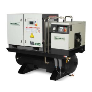 MechMaxx 300009 10HP Rotary Screw Air Compressor with Dryer & 66-Gal Tank – 32.8 CFM Industrial Air System