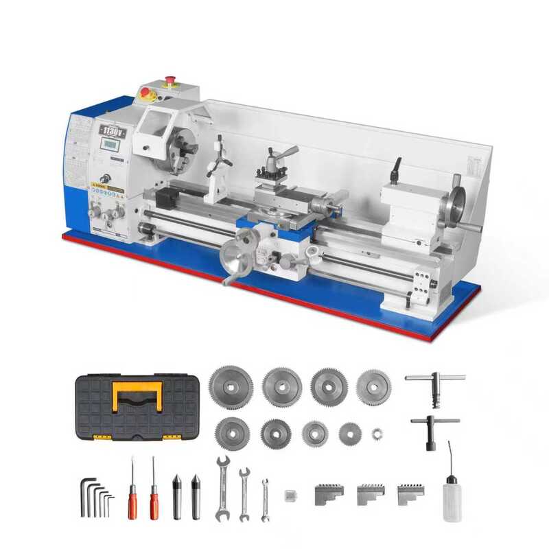 MechMaxx 500007 11" x 30" Variable Speed Metal Lathe – 2HP Brushless Motor, 1.5" Spindle Bore