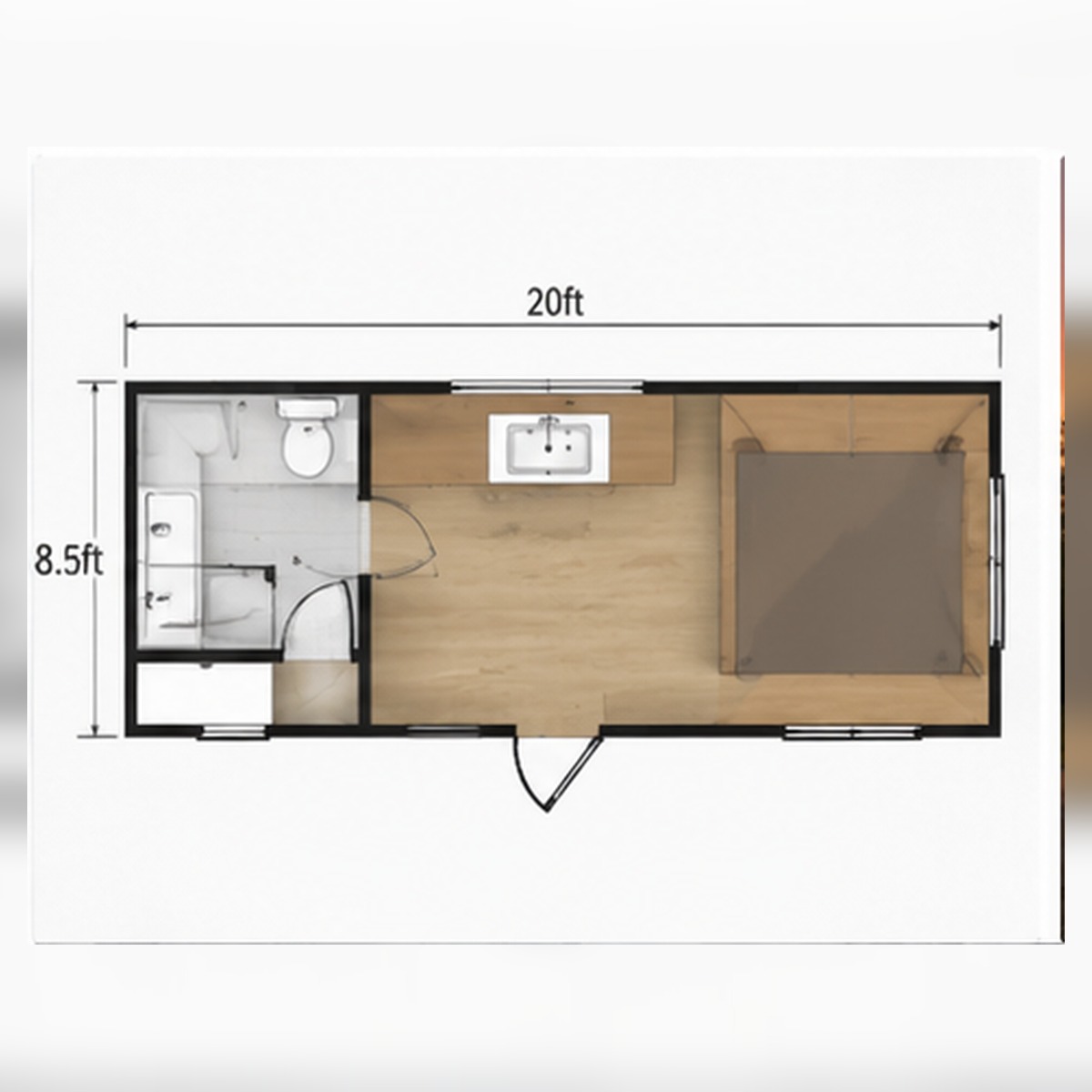 Outdoor Living and Working Tiny House 20ft - Image 5