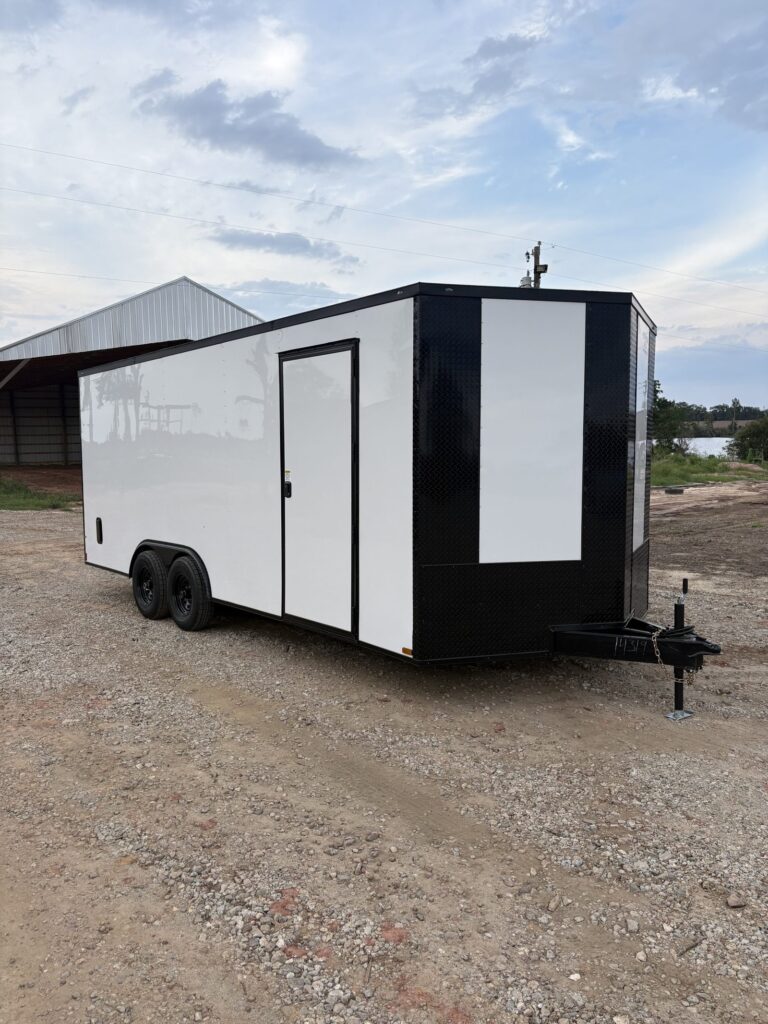 Titanium Cargo 8.5x20 Tandem Axle White Blackout Enclosed Cargo Trailer