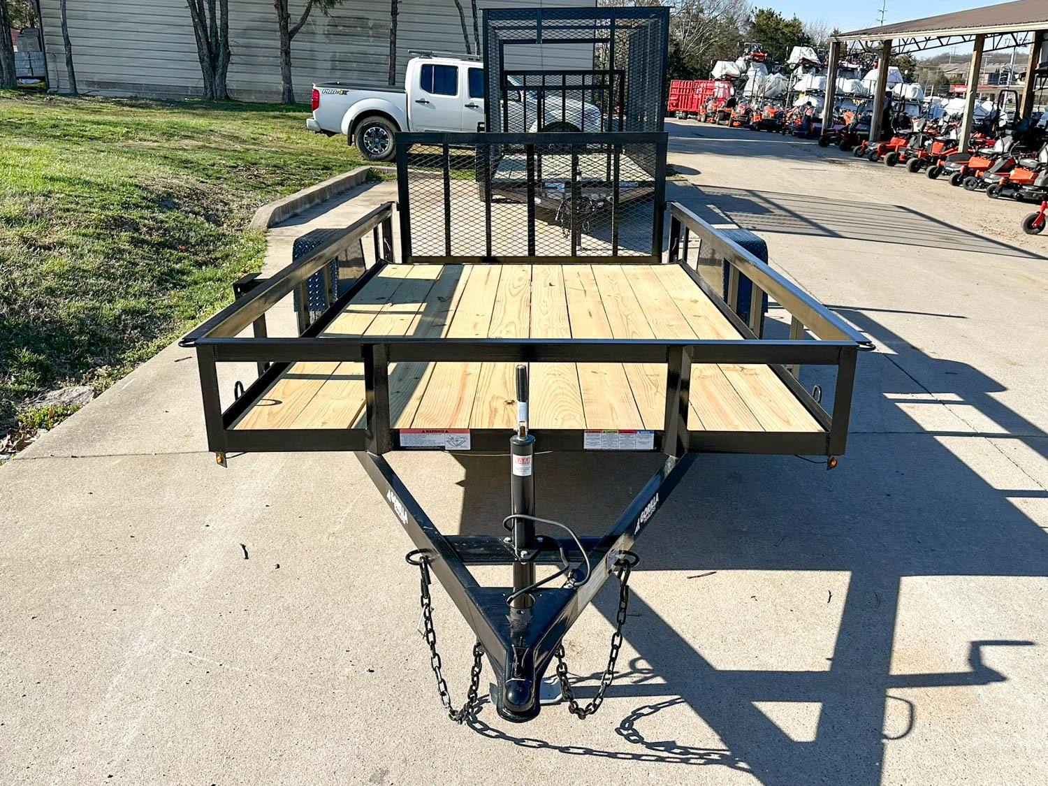 6.4×12 Powder Coated Dovetail Utility Trailer With Gate 3500lb Axle - Image 3