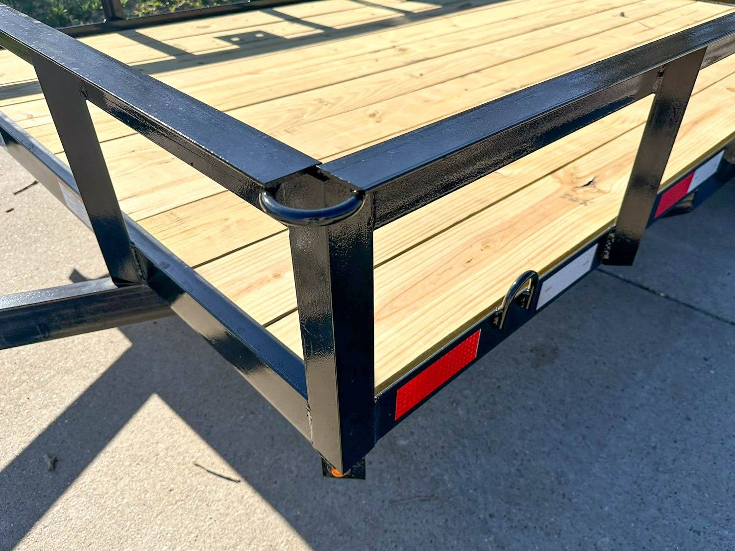 6.4×12 Powder Coated Dovetail Utility Trailer With Gate 3500lb Axle - Image 10