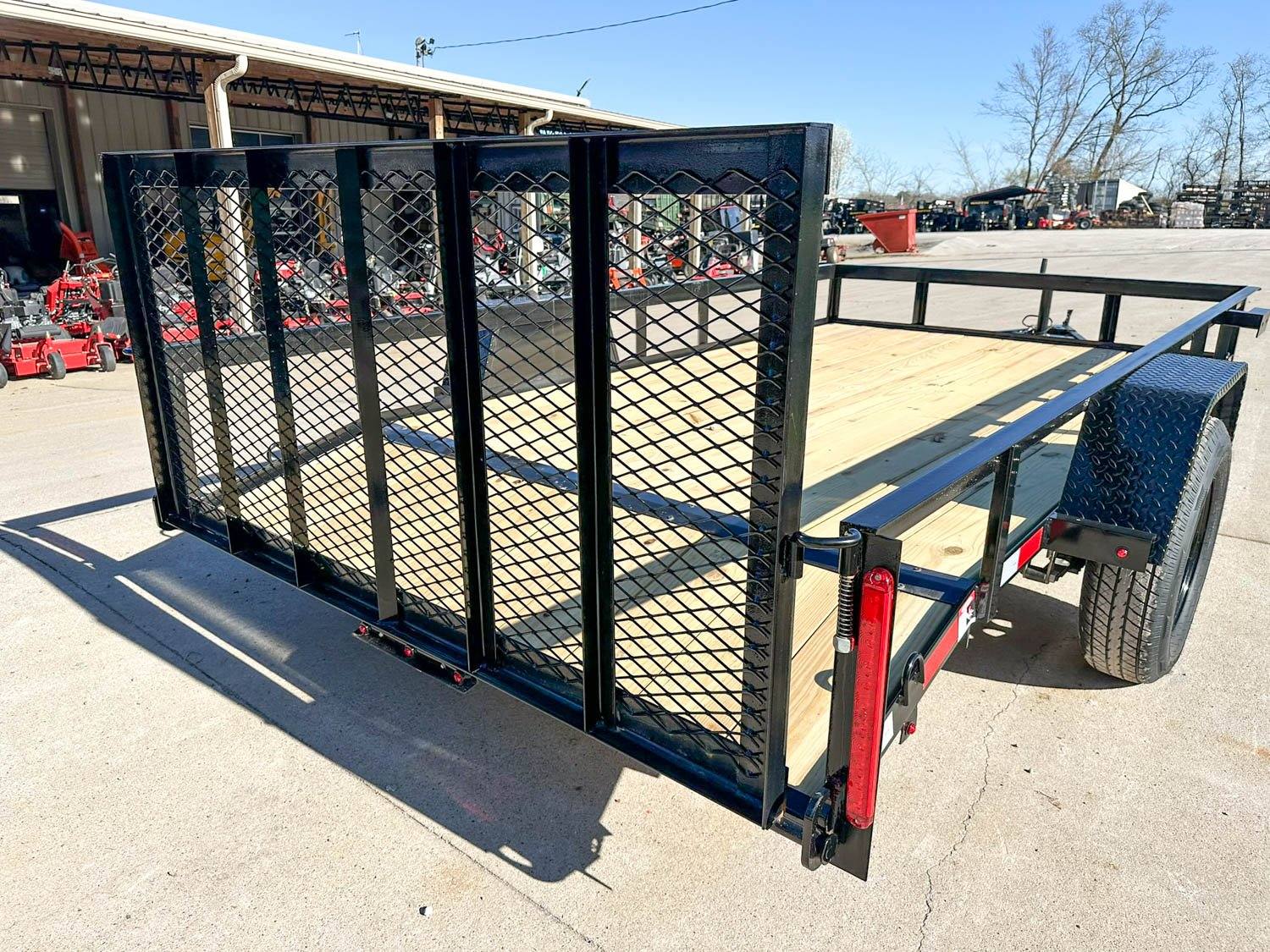 6.4×12 Powder Coated Dovetail Utility Trailer With Gate 3500lb Axle - Image 11