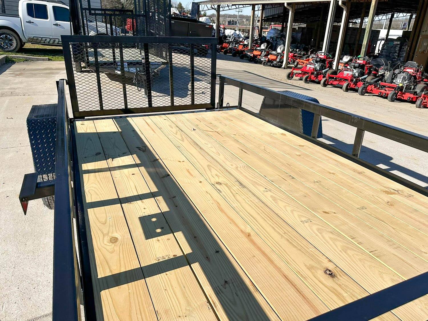 6.4×12 Powder Coated Dovetail Utility Trailer With Gate 3500lb Axle - Image 13