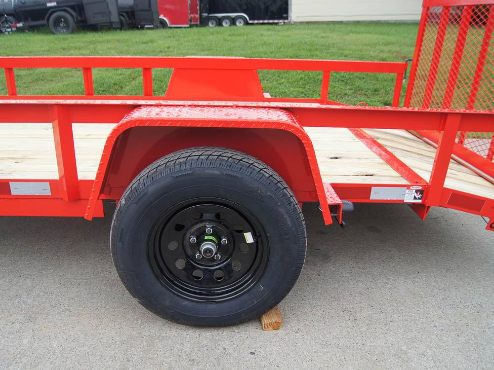 6.4×12 Powder Coated Dovetail Utility Trailer With Gate 3500lb Axle - Image 16