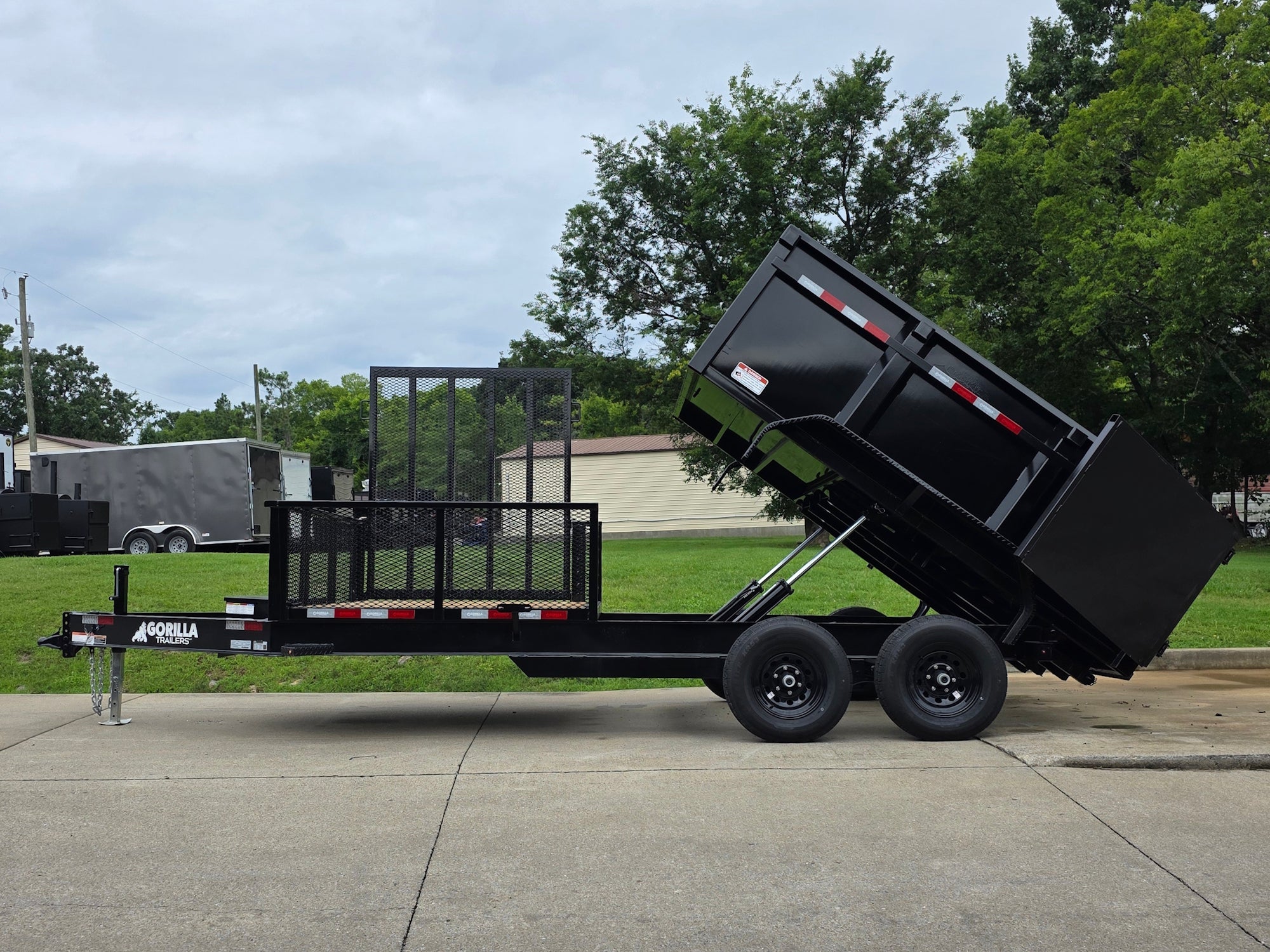 7x16 IBeam Hybrid Hydraulic Dump Trailer with 2ft Sides (2) 6K Axles - Image 2