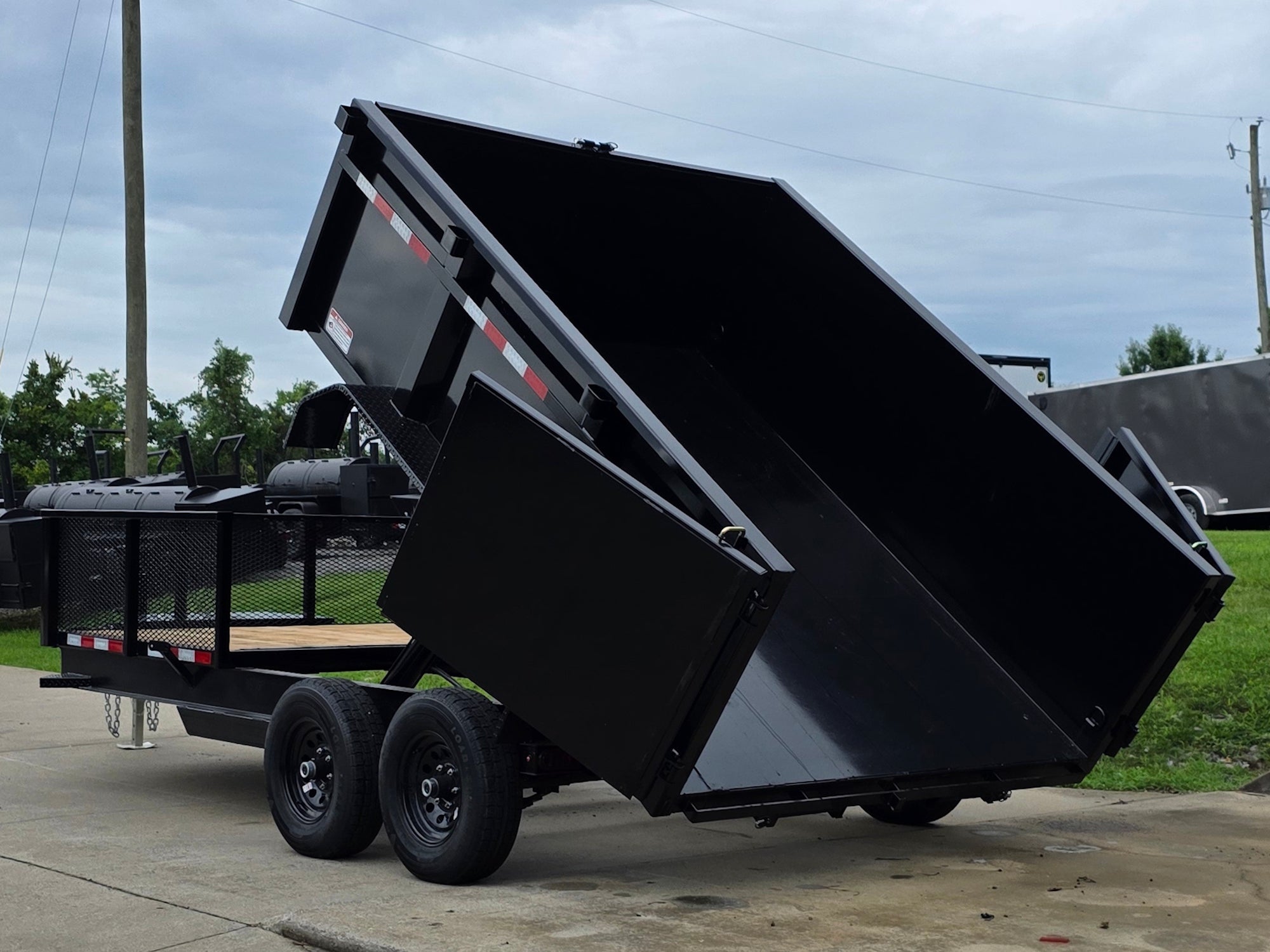 7x16 IBeam Hybrid Hydraulic Dump Trailer with 2ft Sides (2) 6K Axles - Image 3