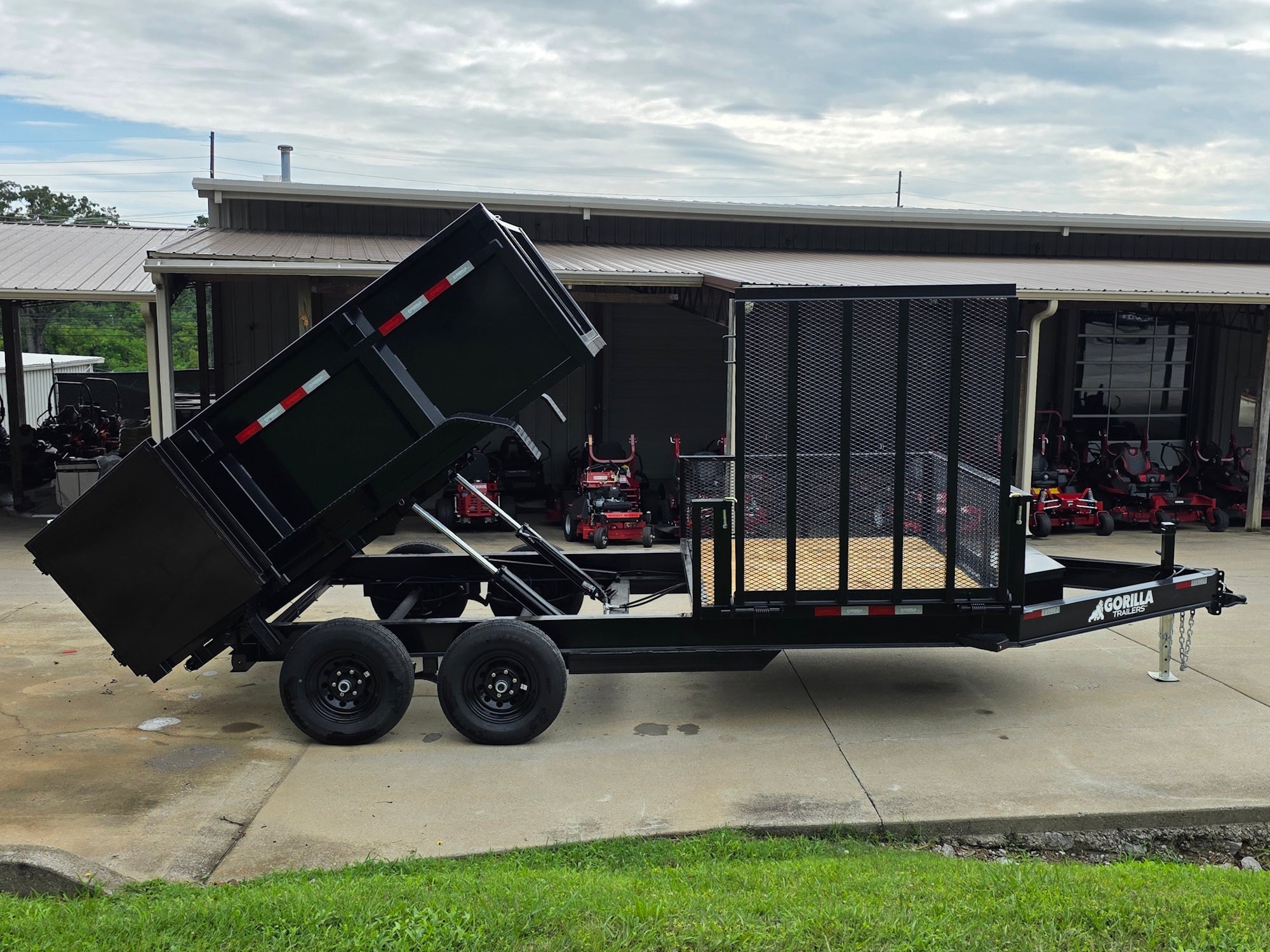 7x16 IBeam Hybrid Hydraulic Dump Trailer with 2ft Sides (2) 6K Axles - Image 6
