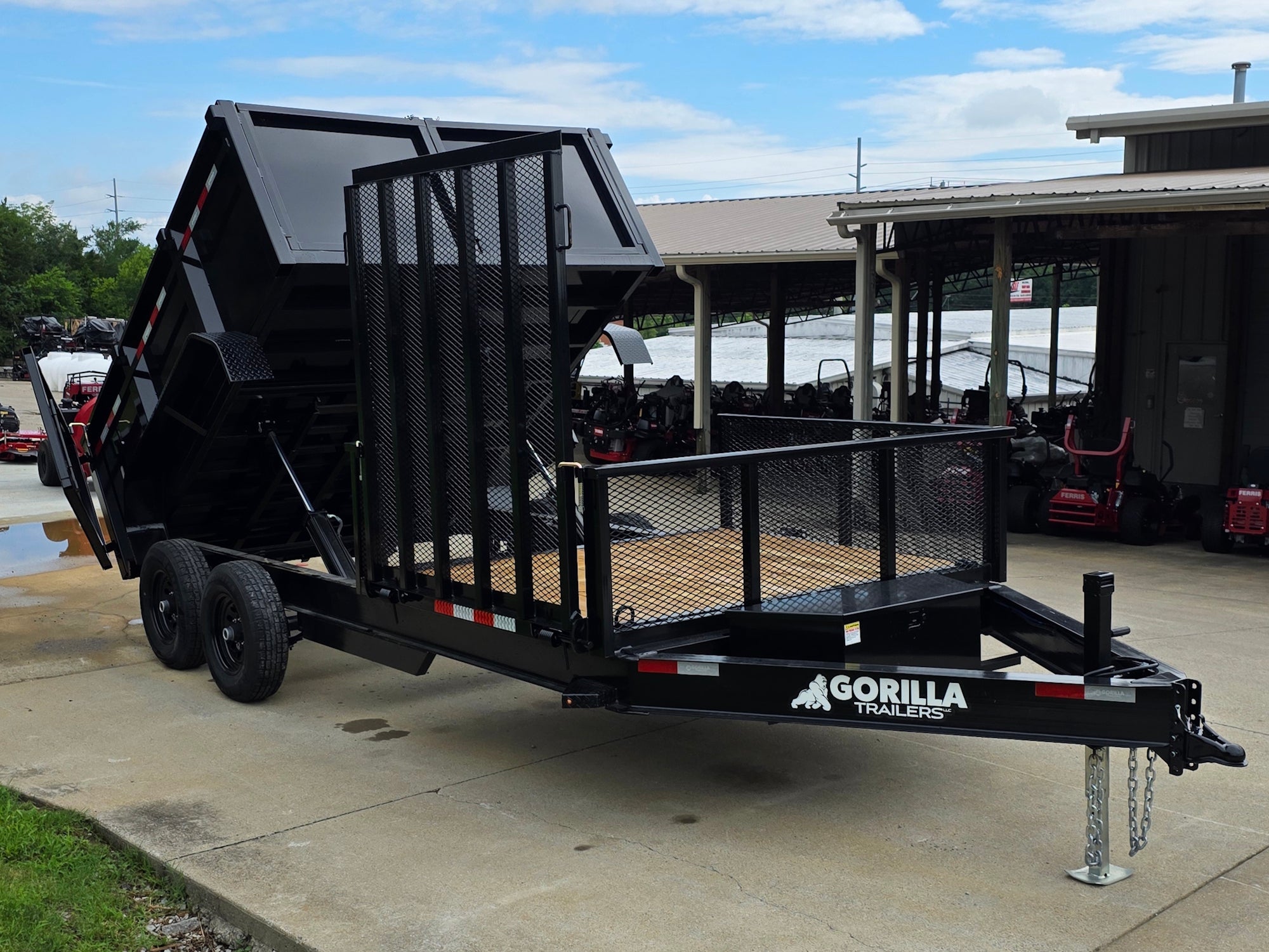 7x16 IBeam Hybrid Hydraulic Dump Trailer with 2ft Sides (2) 6K Axles - Image 7