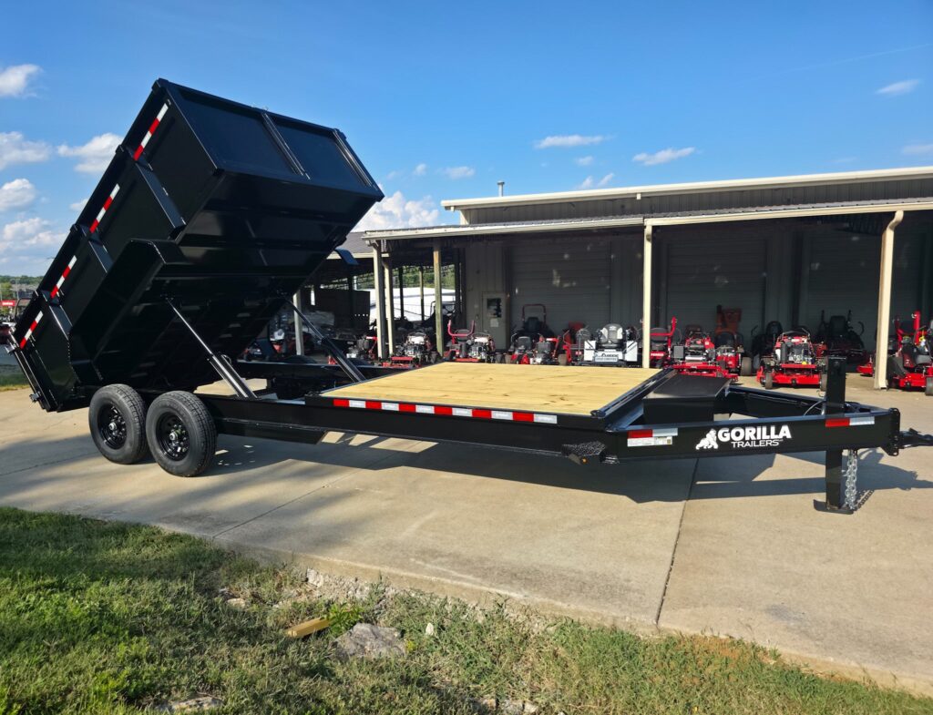 7x20 Hybrid Dump Utility Trailer with 3ft Sides Open Deck Equipment (2) 7K Axles