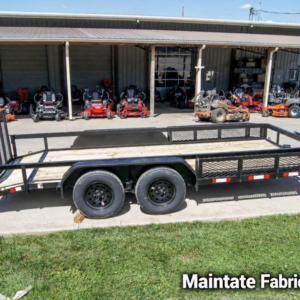 6.4x16 Dovetail Utility Trailer with Side Baskets (2) 3500lb Axles – Maintate Fabrication