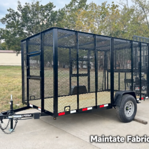 6.4×12 Straight Deck Aluminum Can Recycle Utility Trailer 3,500lb Axle with Brakes – Maintate Fabrication